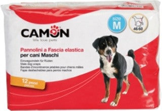 camon spa pannolini a fascia cani maschi misura 3 12 pezzi ean 8019808187785