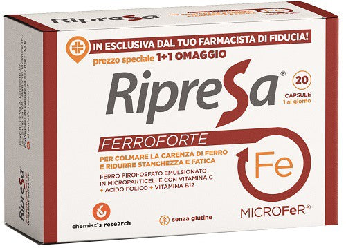 chemists research ripresa ferroforte 20 capsule ripresa