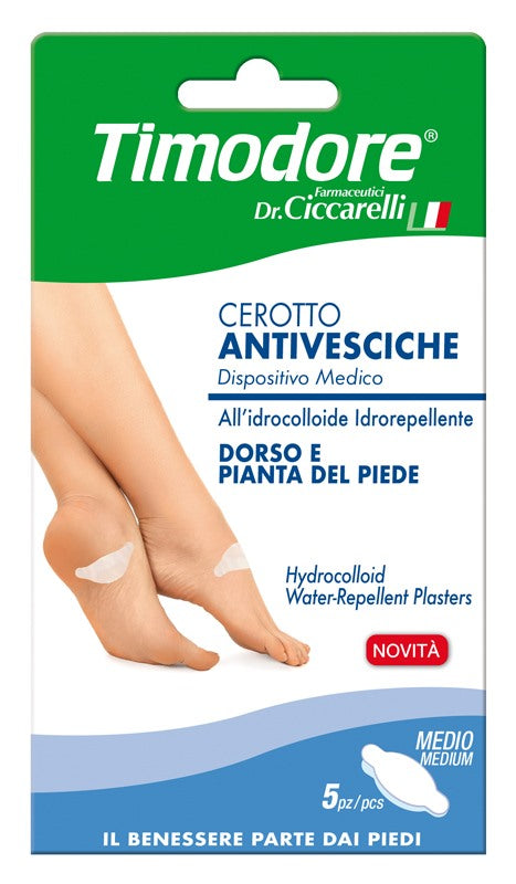 ciccarelli timodore cerotto antivesciche dorso e pianta piede 5 pezzi timodore ean 8002140119026