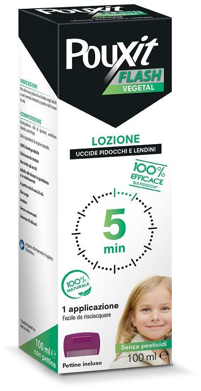 cooper consumer health it srl pouxit flash vegetal lozione pidocchi e lendini 100 ml con pettine ean 5410765005359