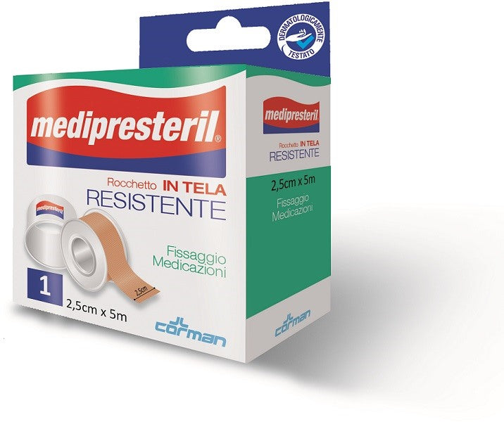 corman cerotto in rocchetto in tela medipresteril 5x250cm medi presteril ean 8016867000857