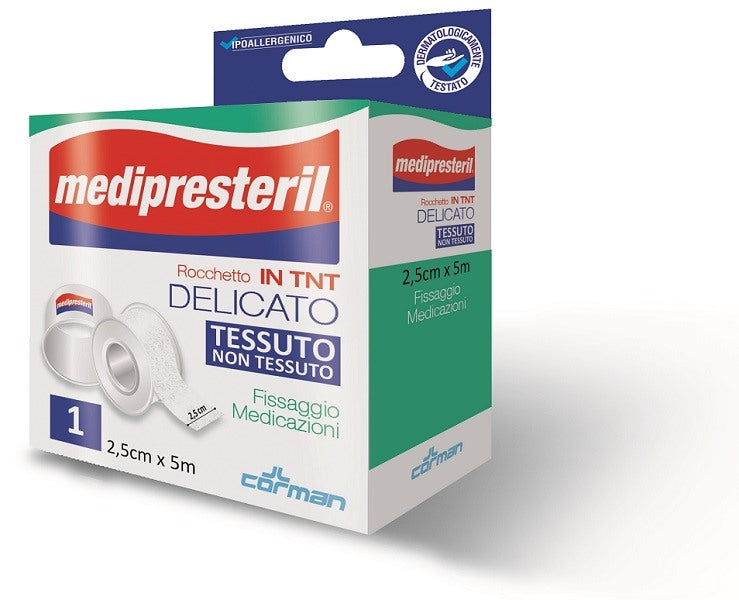 corman cerotto in rocchetto tessuto non tessuto medipresteril 5x250cm medi presteril ean 8016867000888