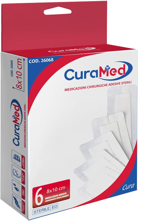 cura farma medicazione garza cura 8x10cm 6 pezzi cura farma