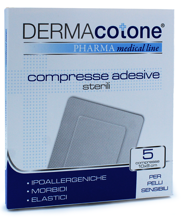 da ma distribuzione compressa adesiva dermacotone 10x8 cm 5 pezzi dermacotone ean 8052283170828