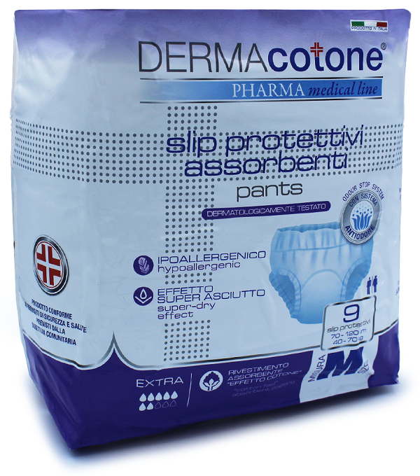 da ma distribuzione slip protettivo assorbente pants dermacotone m 9 pezzi dermacotone ean 8052283170958