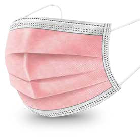 dispositivi anti covid mascherina chirurgica 360mask02r rosa 10 pezzi ean 8053306540109