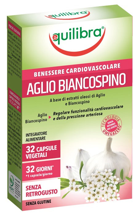 equilibra aglio e biancospino 32 capsule equilibra ean 8000137001347