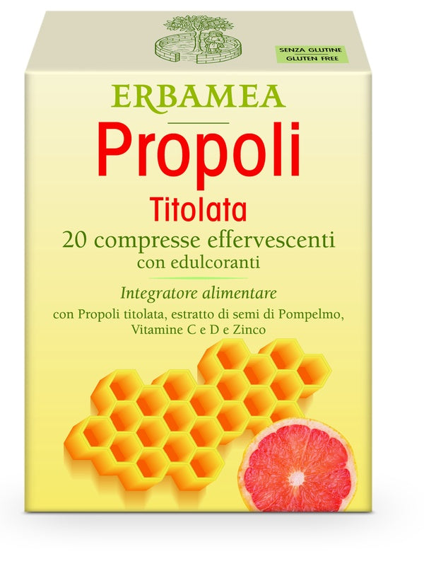 erbamea propoli titolata 20 compresse effervescenti erbamea ean 8032841635693