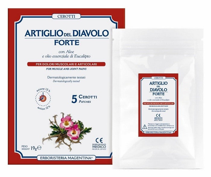 erboristeria magentina artiglio del diavolo forte cerotto 5 pezzi erboristeria magentina ean 8059300780701