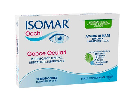 euritalia isomar occhi gocce oculari allacido ialuronico 020 10 flaconcini isomar ean 8017045012624