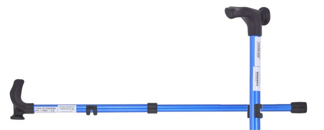 farmacare bastone con impugnatura palmare destra canna in lega grigioimpugnatura nero farmacare