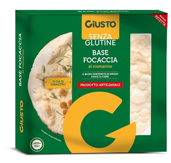 farmafood giusto senza glutine fondo focaccia rosmarino 130 g giusto ean 8058481483234