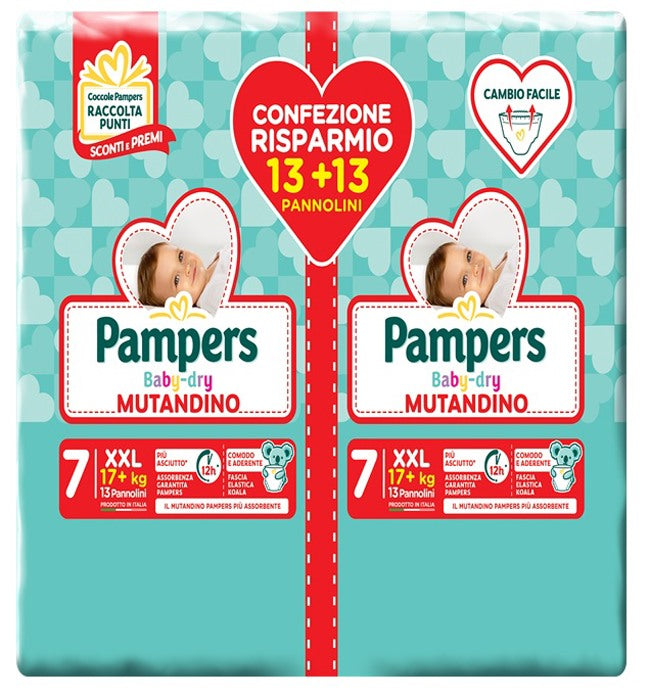 fater spa pampers baby dry mutandina duo downcount xxl 26 pezzi pampers ean 8001480304833