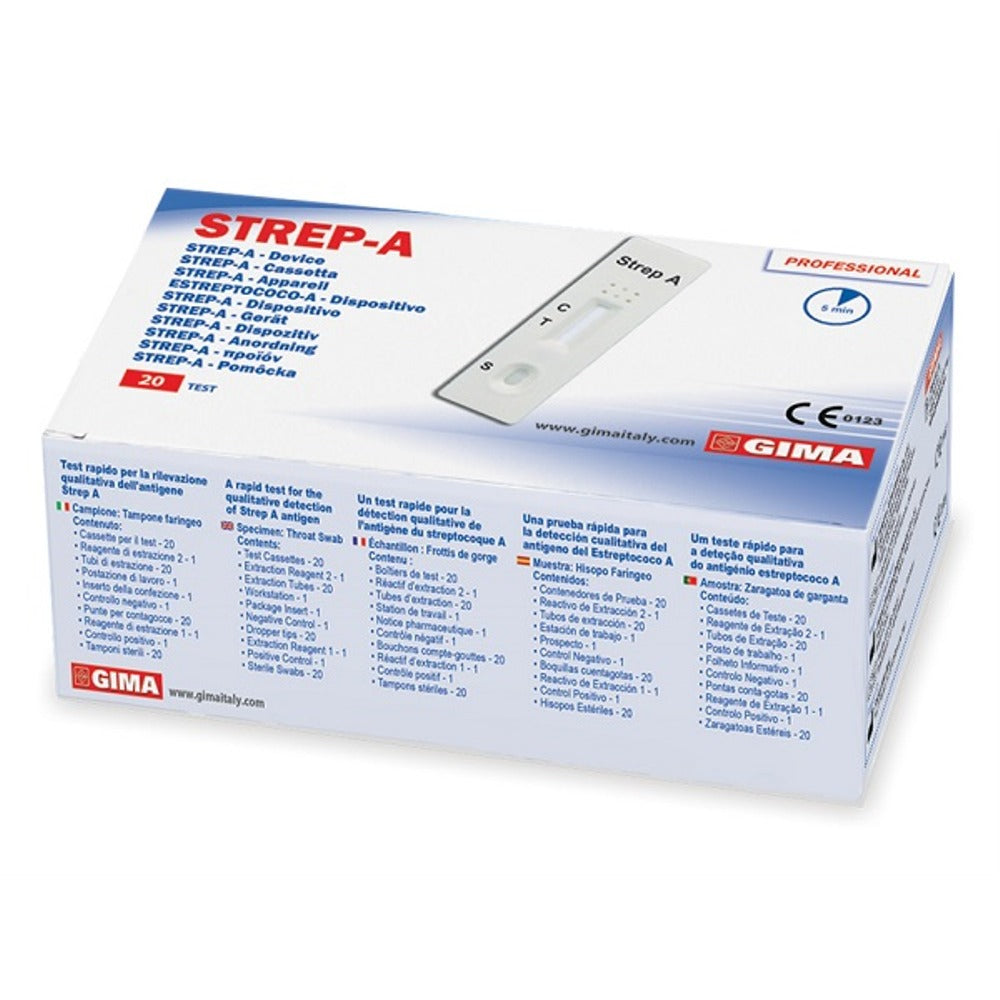 gima test strep a per la rilevazione dello streptococco 20 pezzi gima ean 8023279245202
