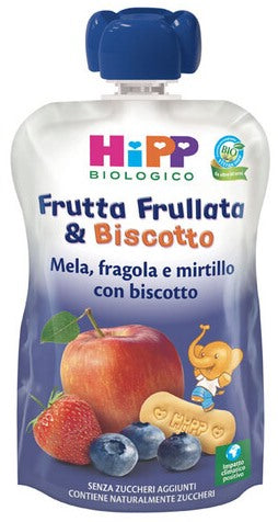 hipp italia hipp bio frutta frullbiscotto mela fragola mirtillo biscotto 90 g hipp ean 4062300412835