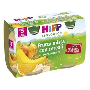 hipp italia hipp bio hipp bio omogeneizzato frutta mista con cereali 2x125 g hipp ean 4062300018105