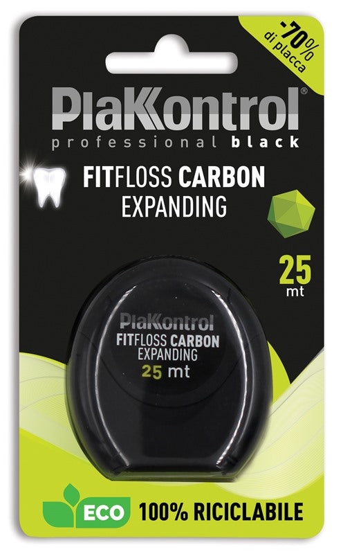 ideco plakkontrol professional black fitfloss carbon expanding filo interdentale 25 metri fresh mint plakkontrol ean 8019029001402