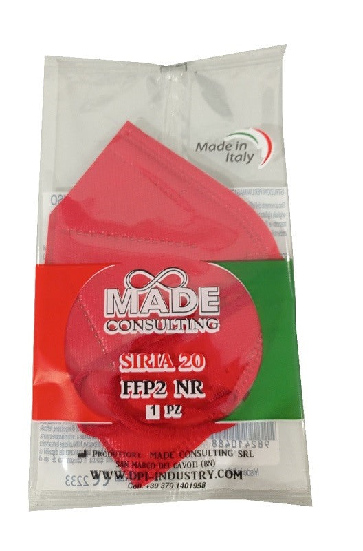 made consulting siria 20 semimascherina filtrante ffp2 rosso