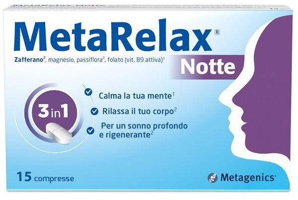 metarelax metarelax notte 15 compresse metarelax ean 5400433356876