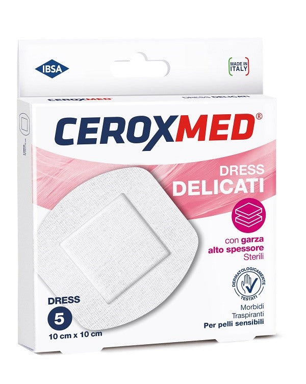 nova argentia ind farm dress delicati ceroxmed con garza alto spessore per pelli sensibili 10x10cm 5 pezzi ceroxmed ean 8033638956359