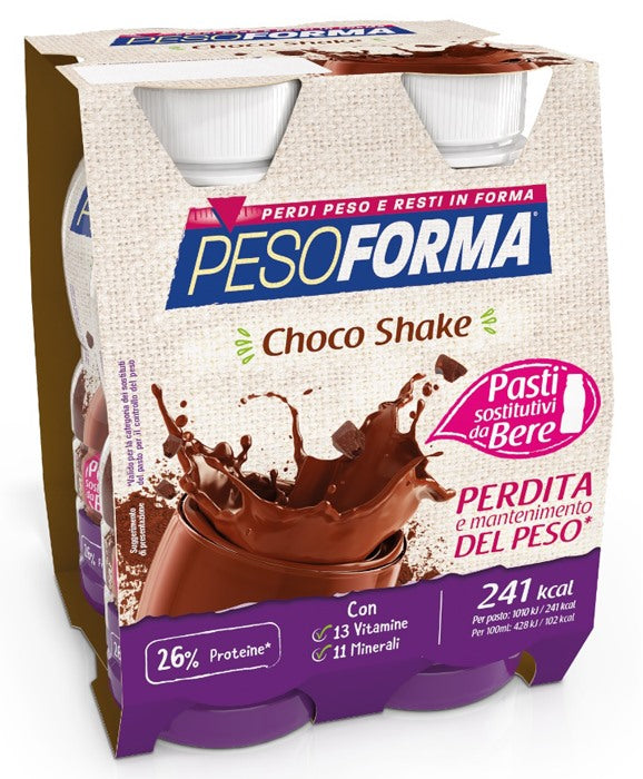 nutrition sante italia pesoforma choco shake 4x236 ml pesoforma ean 3175681274464