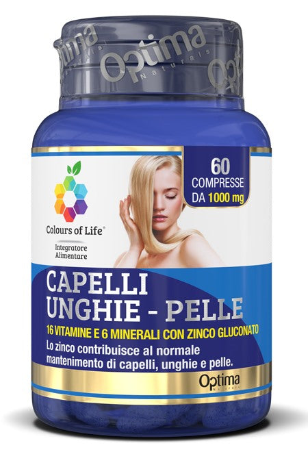 optima colours of life capelli unghie pelle 60 compresse 1000 mg colours of life ean 8052432433064