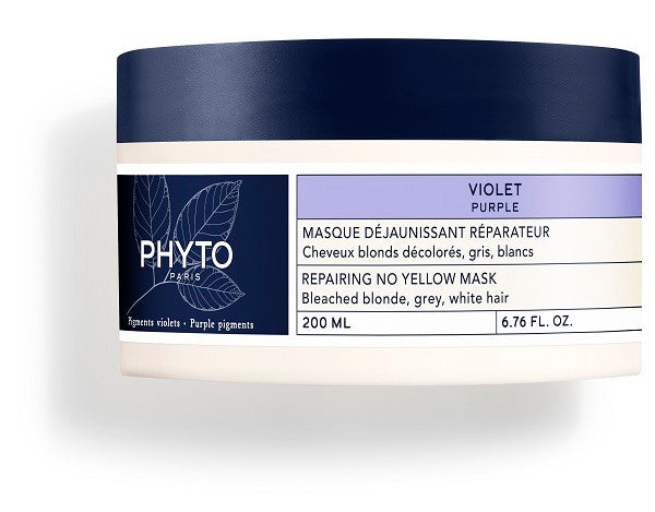 phyto lierac phyto violet maschera anti giallo riparatrice per capelli biondi decolorati grigi bianchi 200 ml ean 3701436915766