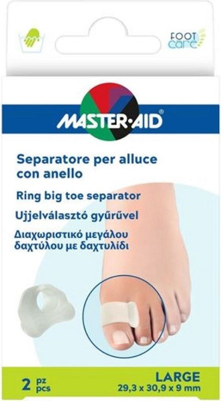 pietrasanta pharma separatore alluce master aid footcare con anello large 2 pezzi d4 ean 8032956147548