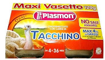 plasmon heinz italia plasmon omogeneizzato tacchino 120 g x 2 pezzi plasmon ean 8001040008188