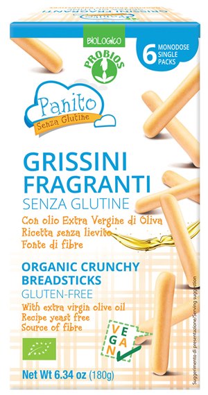 probios societa benefit panito grissini fragranti senza glutine 180 g probios ean 8018699020577