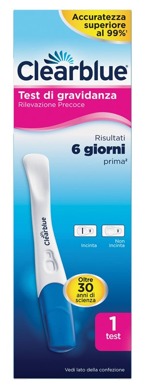 procter clearblu test di gravidanza clearblue rilevazione precoce 1 pezzo clearblue ean 8001090036742