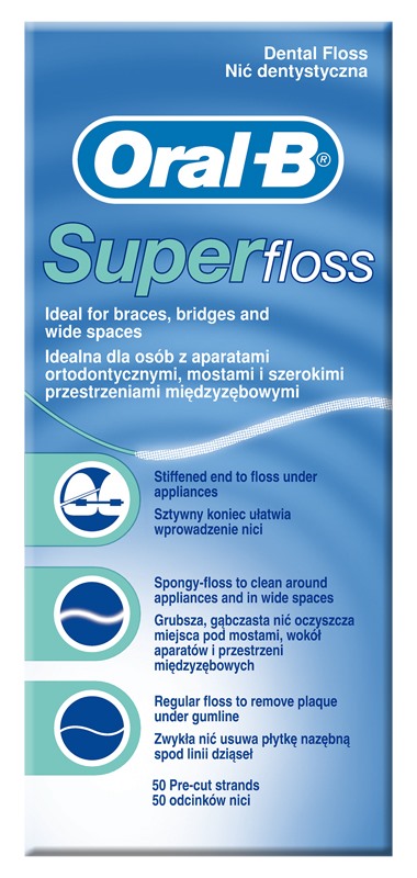procter gamble oralb superfloss filo interdentale 50 fili oral b ean 4103330017369