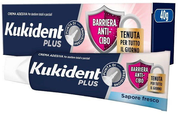 procter kukident kukident plus barriera anti cibo fresco crema adesiva dentiere 40 g kukident ean 8006540290804
