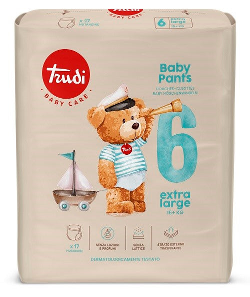 s i l c trudi baby care pants extra large 15 kg 17 pezzi trudi ean 8007300011332
