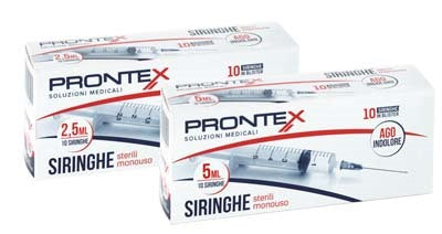 safety siringa prontex 25 ml ago ind 10 pezzi prontex