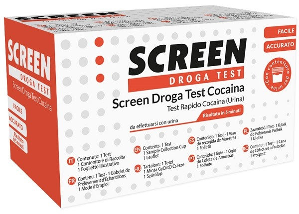 screen italia screen droga test cocaina test antidroga con contenitore urina screen italia ean 8059015832665