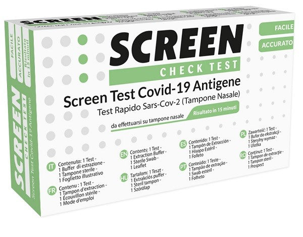 screen italia srl screen test autodiagnostico antigenico rapido covid 19 sars cov 2 tamponi nasali selftest covid test antigene screen screen italia ean 8059018330458