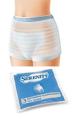 serenity mutandina elastica rettangolare a rete serenity m 3 pezzi serenity ean 8003670374404