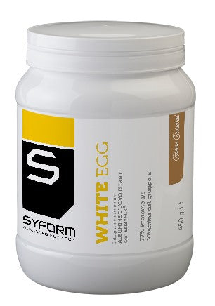 syform srl white egg integratore in polvere al gusto di creme caramel 450 g ean 8388766157902