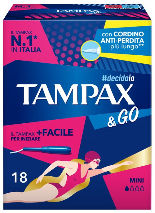 tampax tampax go mini 18 pezzi tampax ean 8001480411487