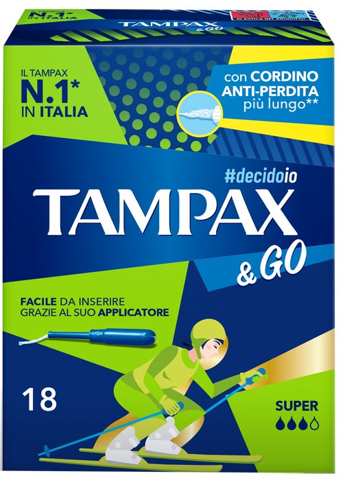 tampax tampax go super 18 pezzi tampax ean 8001480411463