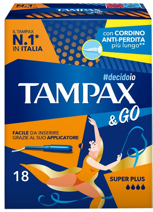 tampax tampax go super plus 18 pezzi tampax ean 8001480411470