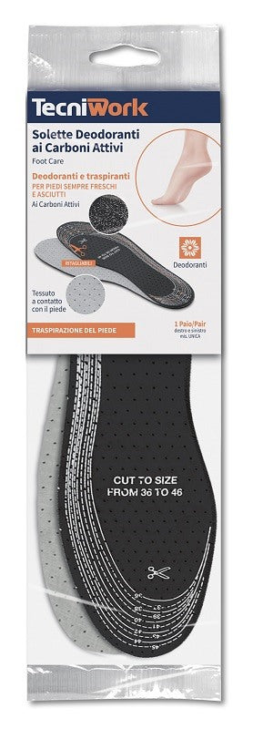 tecniwork solette deodoranti ai carboni attivi 1 paio tecniwork ean 8023568146906