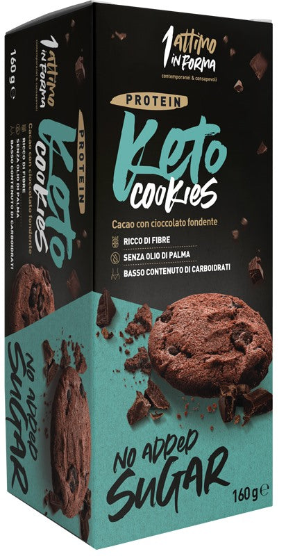 un attimo in forma keto cookies cocoa dark chocolate 160 g un attimo in forma ean 8059386750957
