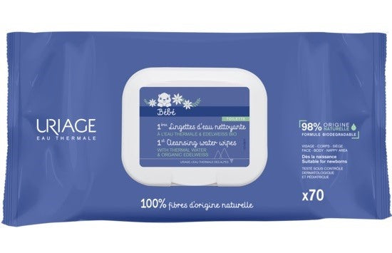 uriage laboratoires dermatolog bebe salviettine detergenti allacqua 70 pezzi uriage ean 3661434008757