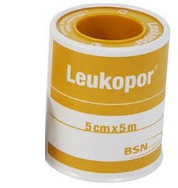 bsn medical cerotto in rocchetto leukopor ipoallergenico tessuto non tessuto bianco 5x500 cm leukopor ean 42078746
