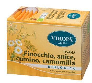 viropa import viropa finocchiocuminoanicecamomilla bio 15 bustine viropa ean 8012636004927