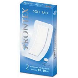 safety garza compressa prontex soft pad autoadesiva 10x20cm 2 pezzi prontex