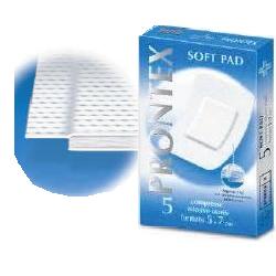 safety garza prontex soft pad compressa 5x7 cm 5 pezzi prontex