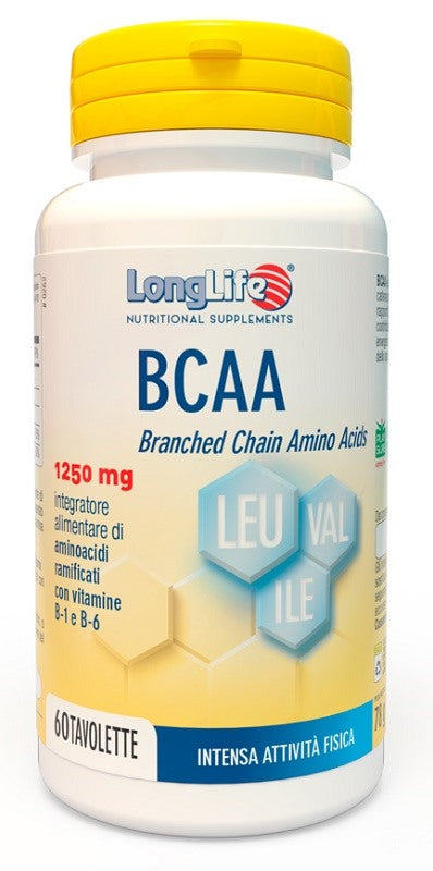 longlife longlife bcaa 1250 mg 60 tavolette long life ean 8054521000324